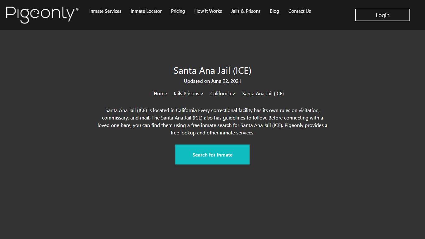 Santa Ana Jail (ICE) Inmate Search | California